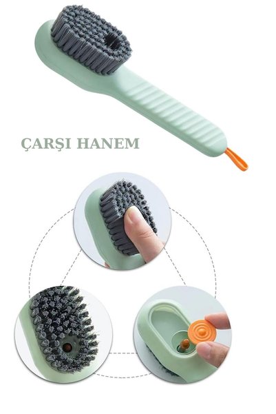 ÇARŞI HANEM Multi-Purpose Practical Brush with Detergent Tank Shoes, Boots Cleaning Washing Brush Sink Brush