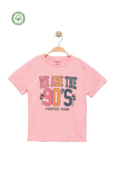 Divonette Girl's Patterned Short Sleeve T-Shirt -Children's Clothing