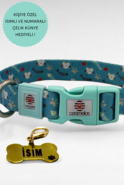 CARAMELOS İSİMLİ KÖPEK TASMASI, İSİMLİ TASMA, ORTA VE BÜYÜK IRK TASMA, KÖPEK TASMA, KİŞİYE ÖZEL TASMA, 2,5 CM