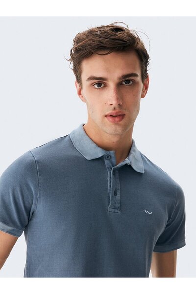 Ltb Polo Neck Gray T-Shirt - Pale Effect