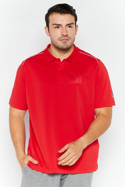 Puma X Scuderia Ferrari Men Sportswear Fit Short Sleeves Training Polo Shirt, Red