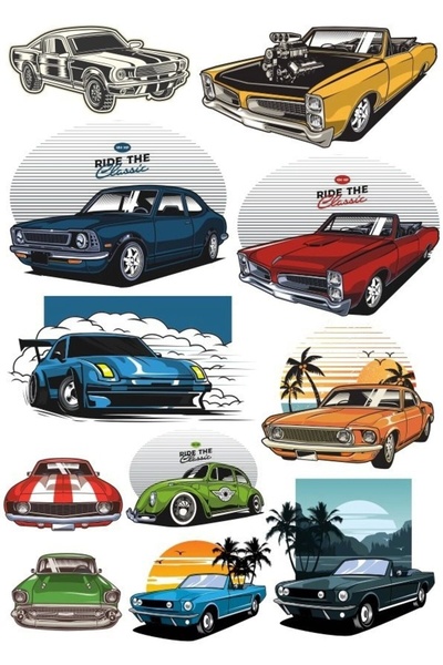 Reysa Tasarım مجموعة ملصقات السيارات - 8 11 قطعة للهاتف والكمبيوتر اللوحي وال...