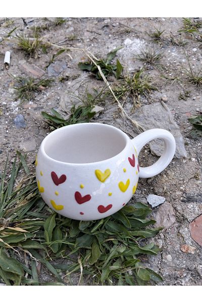 Home Coffee Cup "Heart Team Pattern"