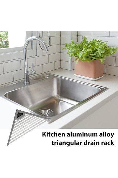 fulina Non-slip Sink Corner Rack, Stainless Steel, Easy to Install and Disassemble, Can Store Vegetables