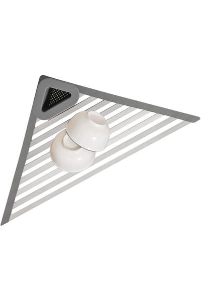 fulina Non-slip Sink Corner Rack, Stainless Steel, Easy to Install and Disassemble, Can Store Vegetables