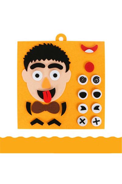 Choice C Parents And Kids Emoticon Diy Assembling Montessori Toys Hangable Puzzles Children Recognition Ed.