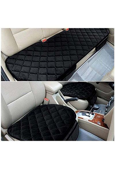 COOYA 3 Pack Front and Rear Car Seat Cushion Nonslip Car Interior Seat Fit for Auto Vehicle,Black