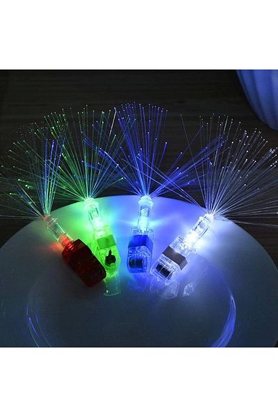 PRATİKOBA LED Light Colorful Tassel Finger Light 4 Colors 4 Pieces
