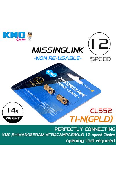 Choice CL552 12S Gold KMC 2 Pairs Bicycle Chain Missing Link 6/7/8/9/10/11/12 Speed Bicycles Reusable Chain