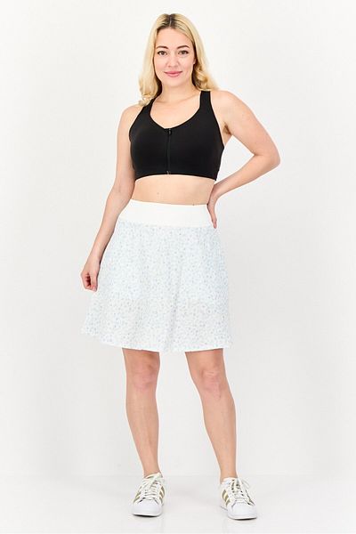 Puma Women Long Fit Pull On Pwrshape Fancy Plants Training Skort, Multicolor