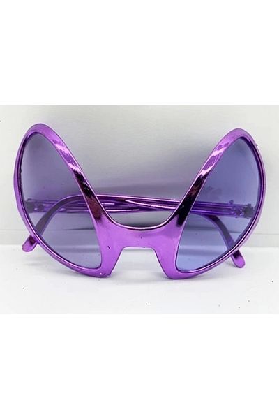 PRATİKOBA Retro Glasses - 80 Pieces 90 Years Party Glasses Purple Color 8x13 Cm