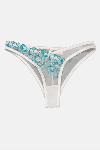 Guess Women Embroidered Pull-on Panty, White