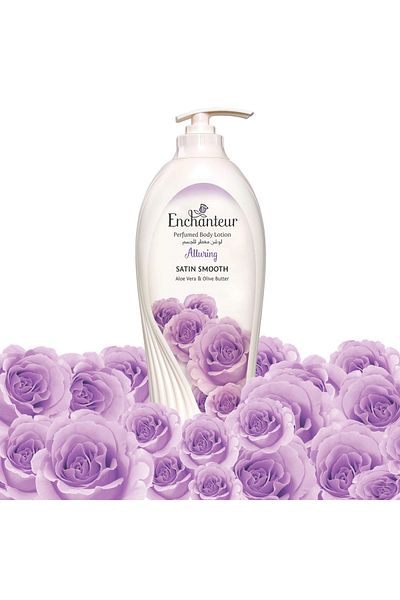 ENCHANTEUR Satin Smooth Alluring Lotion with Aloe Vera & Olive Butter 500ml