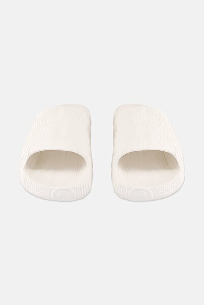 Tapout Men Brand Logo Slip On Slides, Off White