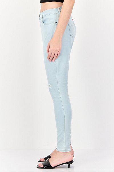 Levi's Women Super Skinny Fit Washed Stretchable Denim Jeans, Blue