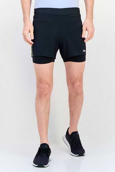 Reebok شورت تدريب رياضي للرجال، أسود