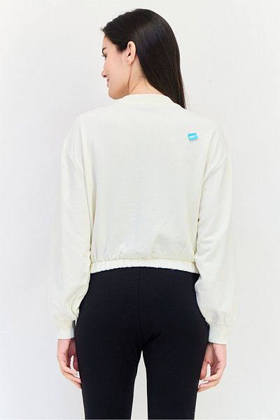 Puma Women Relaxed Fit Long Sleeve Outdoor Sweatshirts, Off White