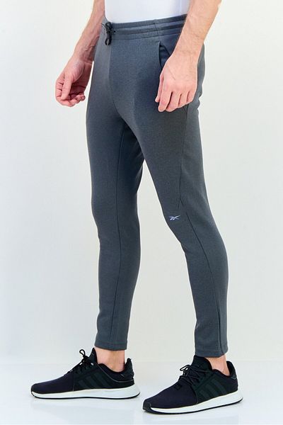 Reebok Men Sportswear Fit Brand Logo Training Track Pants, Grey