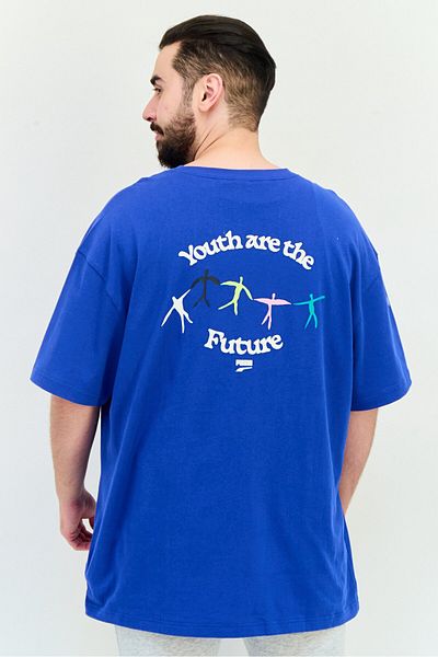 Puma Men Sportswear Fit Short Sleeves Running T-Shirt, Blue