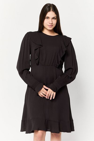 Scotch & Soda Women Plain A-line Dress, Black