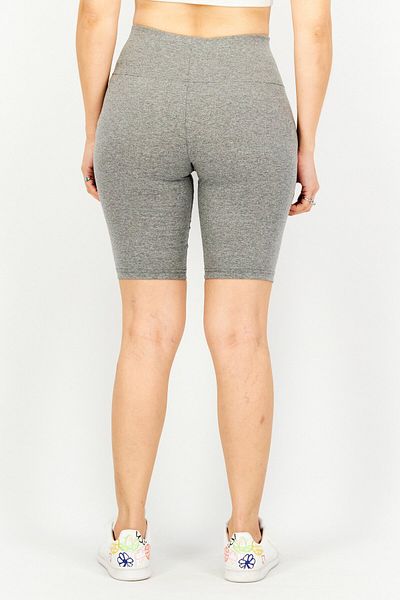 Plein Sport Women Sportswear Fit Training Shorts, Grey Combo