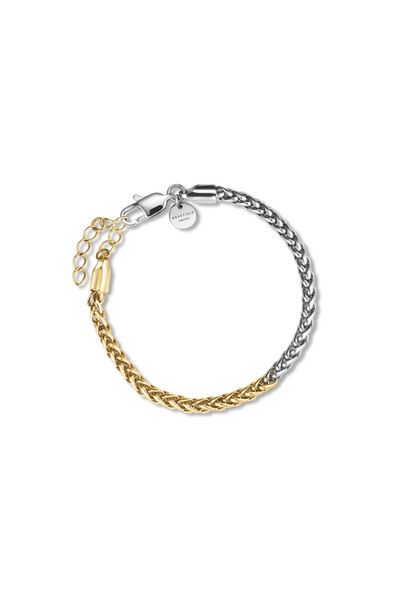 Rosefield JBDHG.J704 سوار فولاذي متعرج ثنائي اللون
