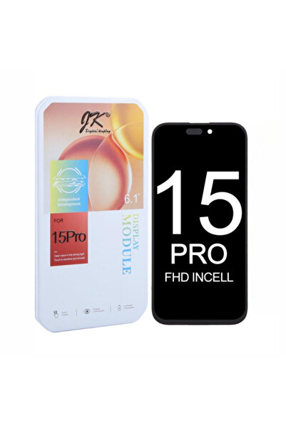 JK شاشة LCD لهاتف Apple iPhone 15 Pro باللون الأسود