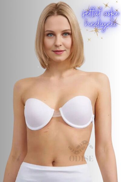 ODISE Ținută reglabilă decoltată și transparentă la spate - Sutien de absolvire și de nuntă (CU SUPORT-UMplutură)