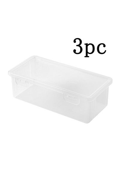 Choice Transparent 3pc 1/3/5pcs Pencil Case Box Transparent Plastic Pencil Box For Students Without Printin