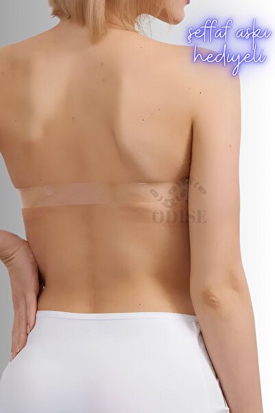 ODISE Ținută reglabilă decoltată și transparentă la spate - Sutien de absolvire și de nuntă (CU SUPORT-UMplutură)