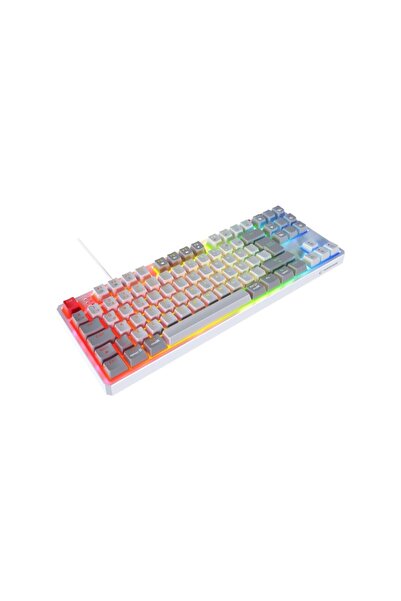 Rampage Yoru Tkl Type-c Bağlantılı Rgb Outemu Red Swich Q Mekanik Oyuncu Klavyesi- Beyaz/gri