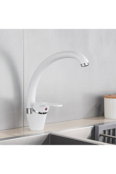 Blackswan Design Baterie chiuveta bucatarie, Blackswan, Tip M265, model alb cu puncte, dimensiune 30 cm