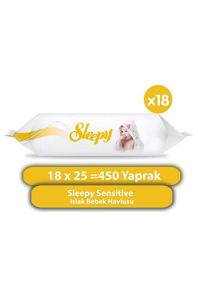 Sleepy Sensitive Wet Baby Towel 18 X 25 450 Sheets