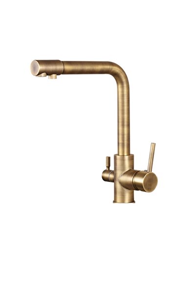 Blackswan Design Baterie chiuveta bucatarie, Blackswan, Tip M8 cu iesire pentru apa purificata, model bronz, 33.5 cm