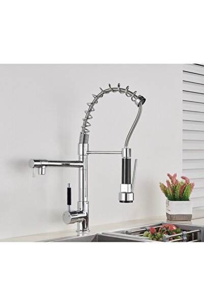 Blackswan Design Baterie chiuveta bucatarie, Blackswan, Tip M115 cu 2 moduri, crom, 48 cm