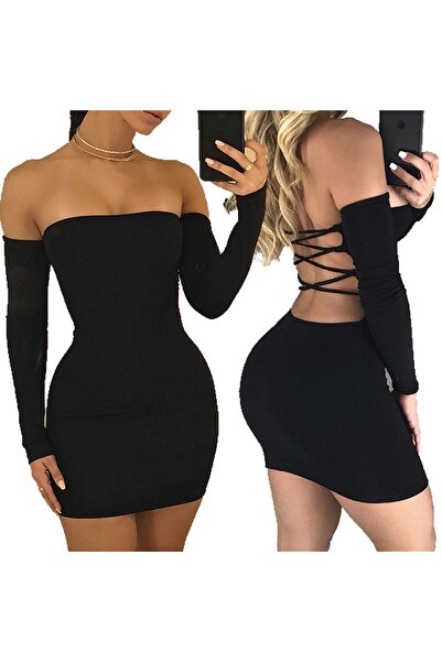 Wear Hype Sa otvorenim leđima Bez bretela Mini haljina