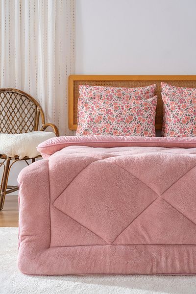 Rivaİstanbul Powder Loura Double Double Sided Luxury Wellsoft Quilt 195X215 cm