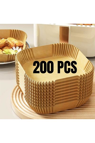 Choice 200pcs square Air Fryer Paper Liners Disposable Oil-Proof Waterproof Baking Paper Round Square And R