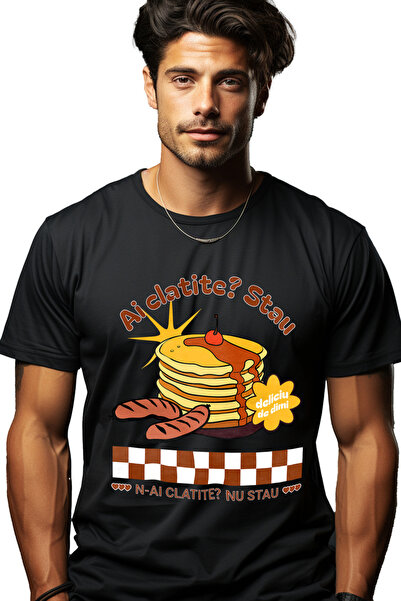 StoryGift Romania Tricou Barbati Ai Clatite Stau N-ai Clatite Nu Stau Desrt I...