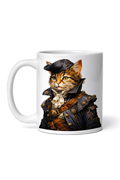 OEM Εξατομικευμένη λευκή κούπα, Captain Cat, INOVATIX®. 330ml