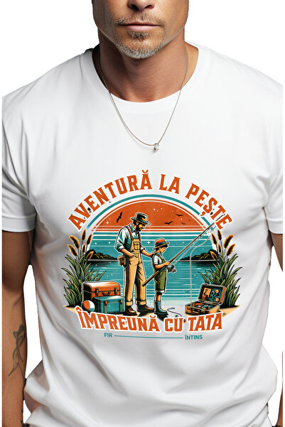 StoryGift Romania Tricou Barbati Aventura La Peste - Impreuna Cu Tata Pescuit...