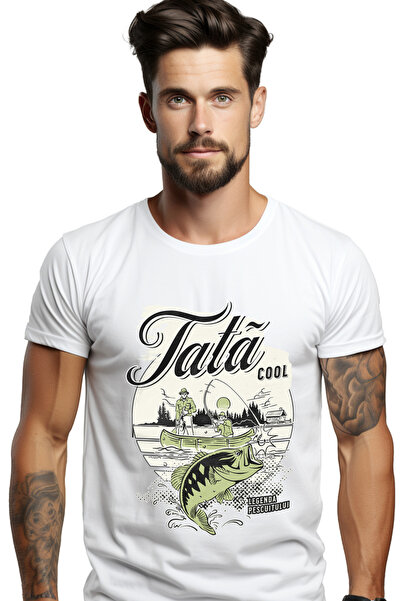 StoryGift Romania Tricou Barbati Tata Cool Legenda Pescuitului Familie Parint...