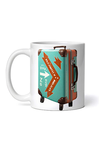 OEM Εξατομικευμένη λευκή κούπα, Κάθετη βαλίτσα με ρόδες, INOVATIX®. 330ml