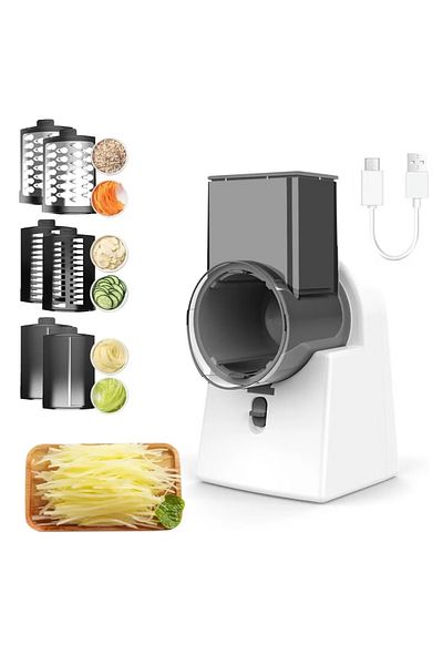 ET-LIFE 3 in 1 Electric Cheese Grater, Salad Shooter Maker for Vegetables Cucumber Carrots Cabbage Nuts