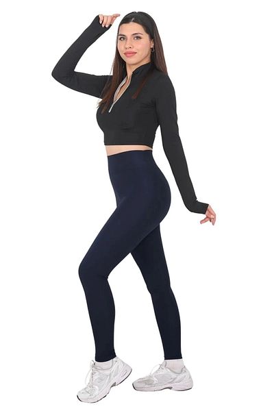 PRATİKOBA Women's Diver Blue High Waist Recovery Leggings High Quality Sports and Daily Use Leggings