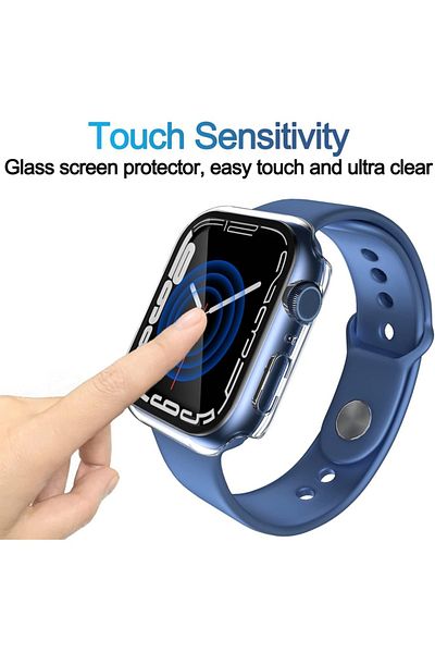 SKYDDAR INNOVATION 360° Ultra-thin Shockproof Case For Apple Watch 7 (45MM), Full Screen - Transparent