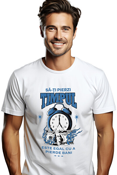 StoryGift Romania Tricou Barbati Sa-ti Pierzi Timpul Este Egal Cu A Pierde Ba...