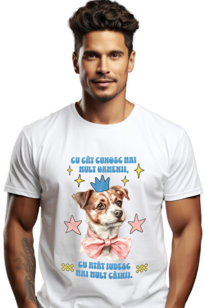 StoryGift Romania Tricou Barbati Caine Cu Coroana, Iubesc Mai Mult Cainii Cu ...