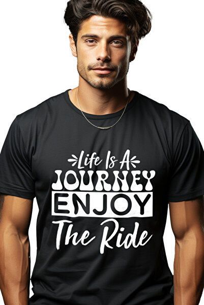 StoryGift Romania Tricou Barbati Cu Mesajul "viata E O Calatorie, Bucura-te D...