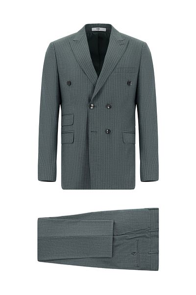 Kiğılı Regular Fit Striped Double Breasted Suit